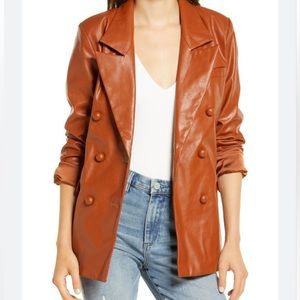 NWT BlankNYC Nightingale Faux Leather Blazer